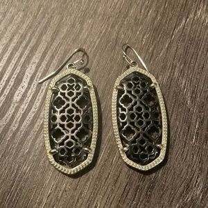 Kendra Scott gold and dark gray Earrings